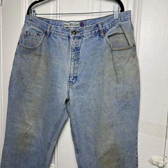 Bugle Boy Jeans 750 Mens 40W x 32 Blue Straight Leg 90s Y2K Vintage Denim - Picture 2 of 8